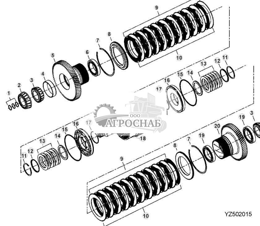 Transmission Fourth Stage Assembly (Clutch C, Clutch R) (9620) 